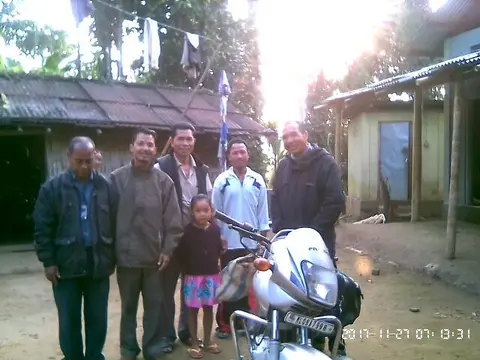 Taking photo in the house of Elder of Gimegre Church after service over