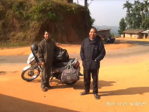 Mr.Sunmith and Mr. Monu on the way to Givemegre Church for Ministry.
