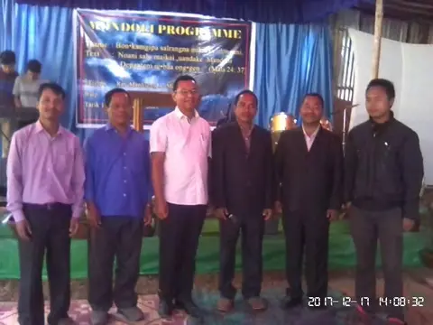 Rev. Manhseng and Monu with elders of Siju Church