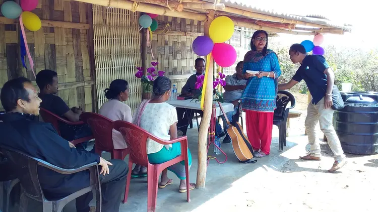 Sister Nojira giving introductory speech
